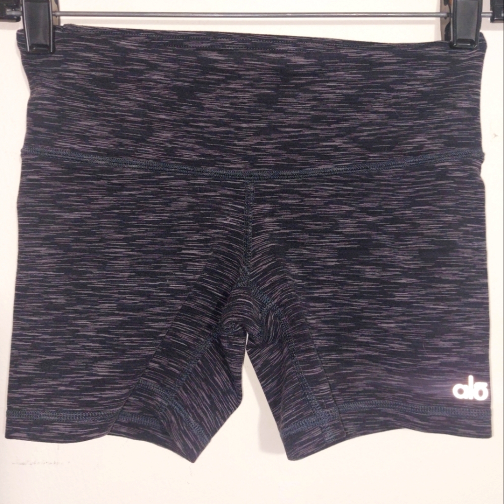 ALO Yoga Black and Gray Athletic Shorts